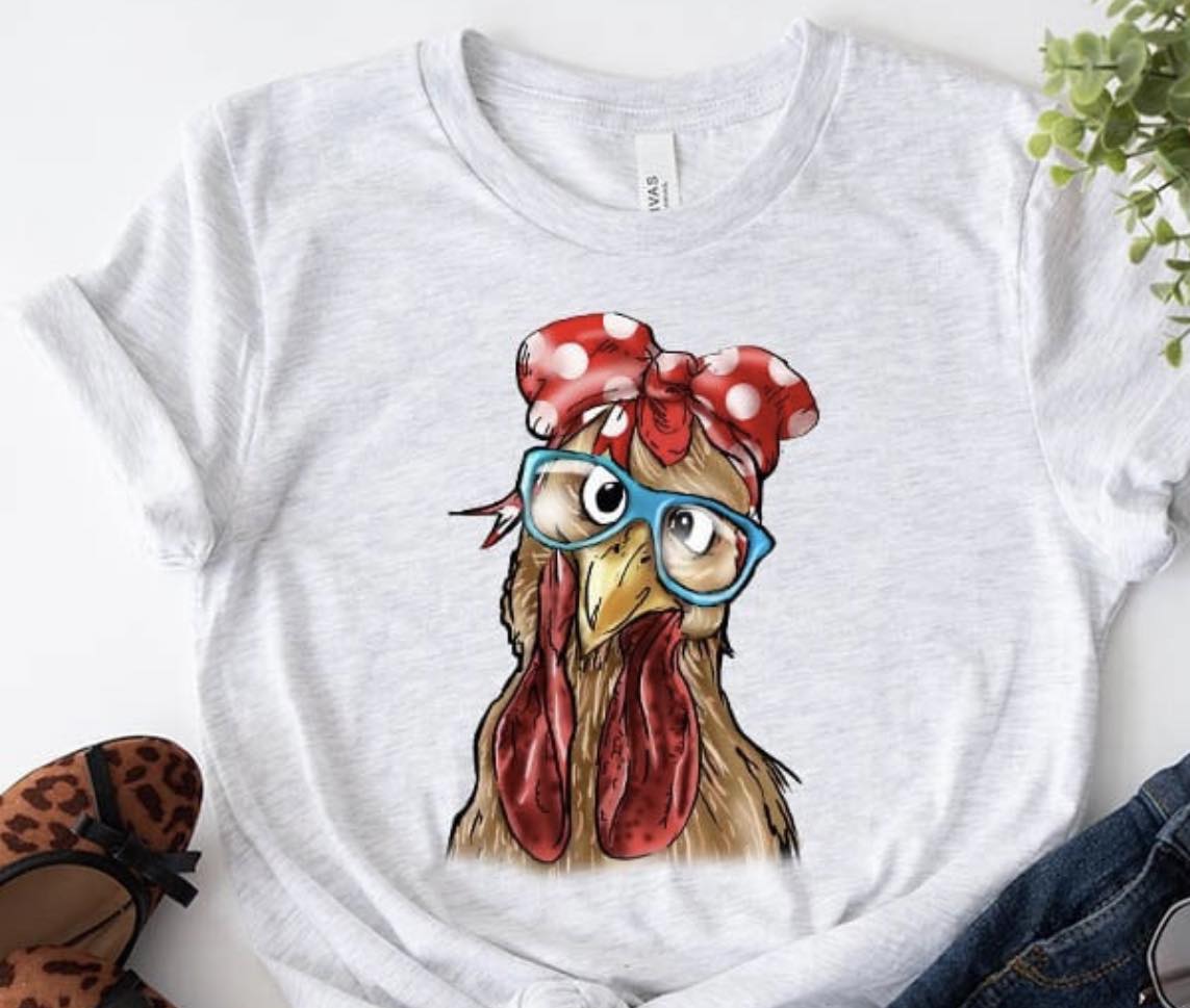 Red polka dot chicken