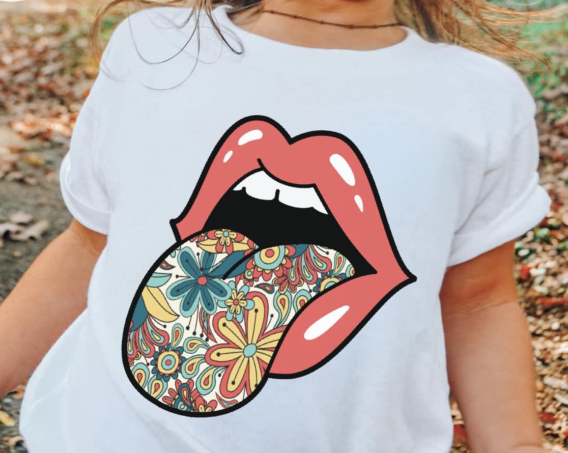 Retro lips tshirt