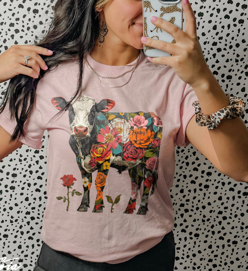 Floral cow
