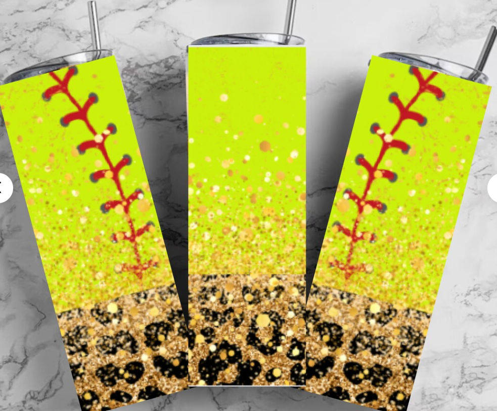 Personalized Softball tumbler