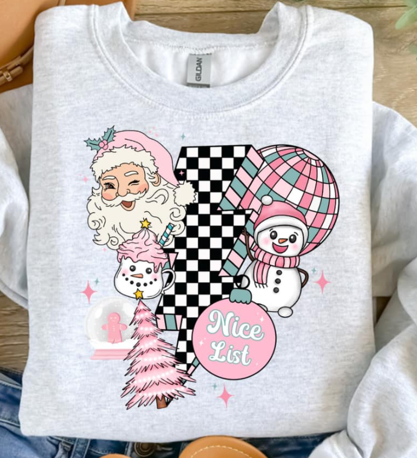 Nice list retro christmas