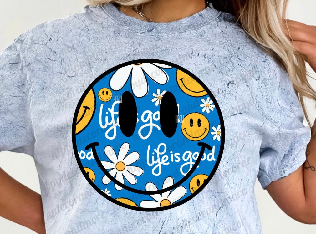 Life is good smiling face
