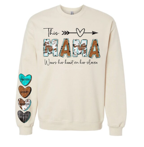 This mama wearsher heart on her sleeve