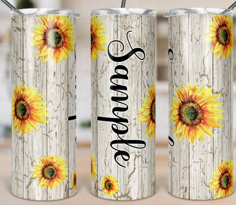 Personalized Sunflower Tumbler