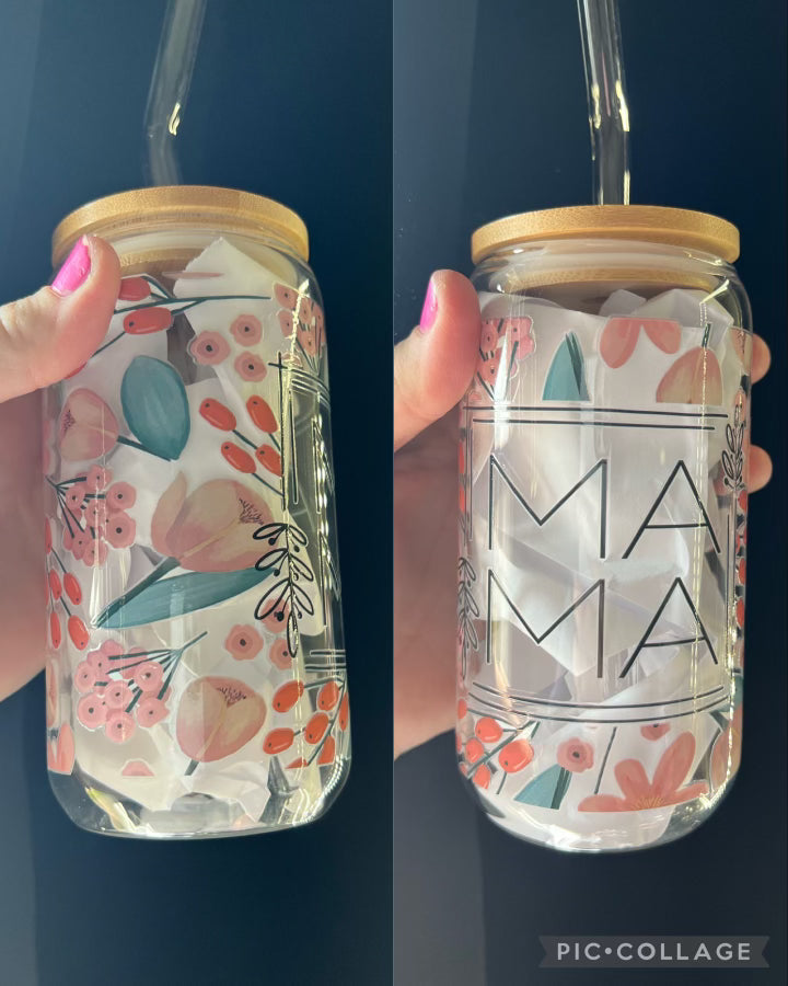 16oz MaMa Glass tumbler