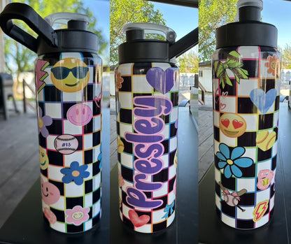 Personalied softball or baseball tumbler