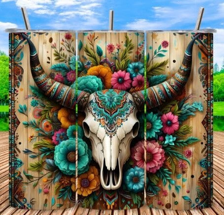 Highland Cow Aztec Tumbler
