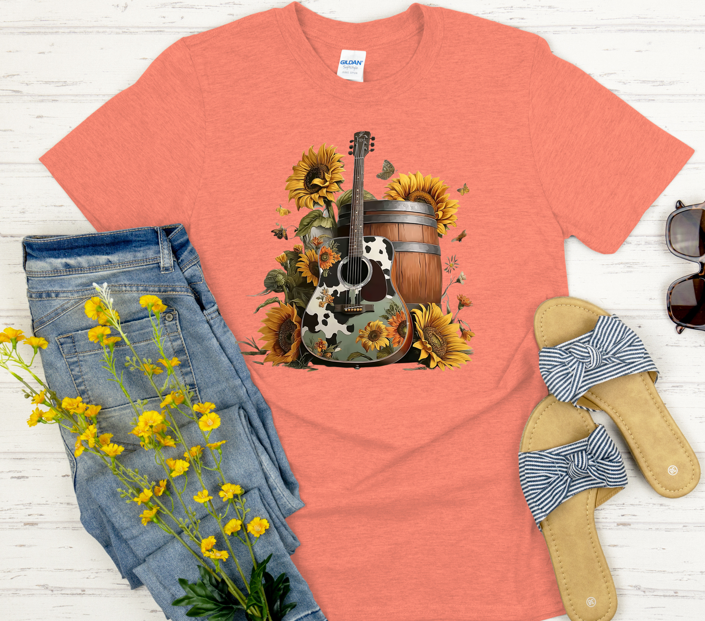 Guitars and sunflowers