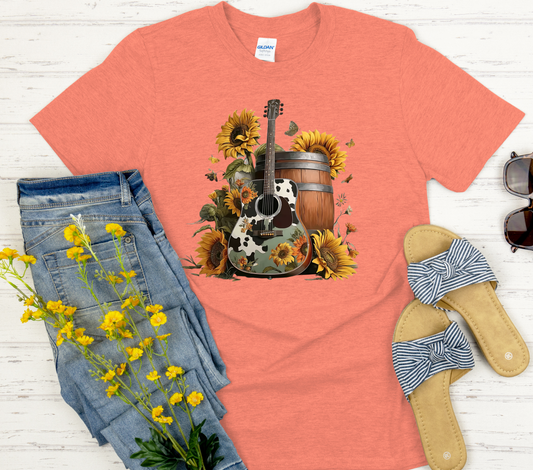 Guitars and sunflowers