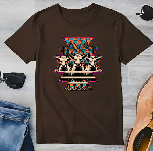 Aztec cow design