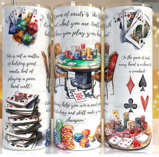 Cards poker tumbler