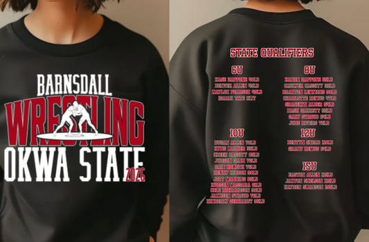 Barnsdall Wrestling OKWA STATE Shirts!!