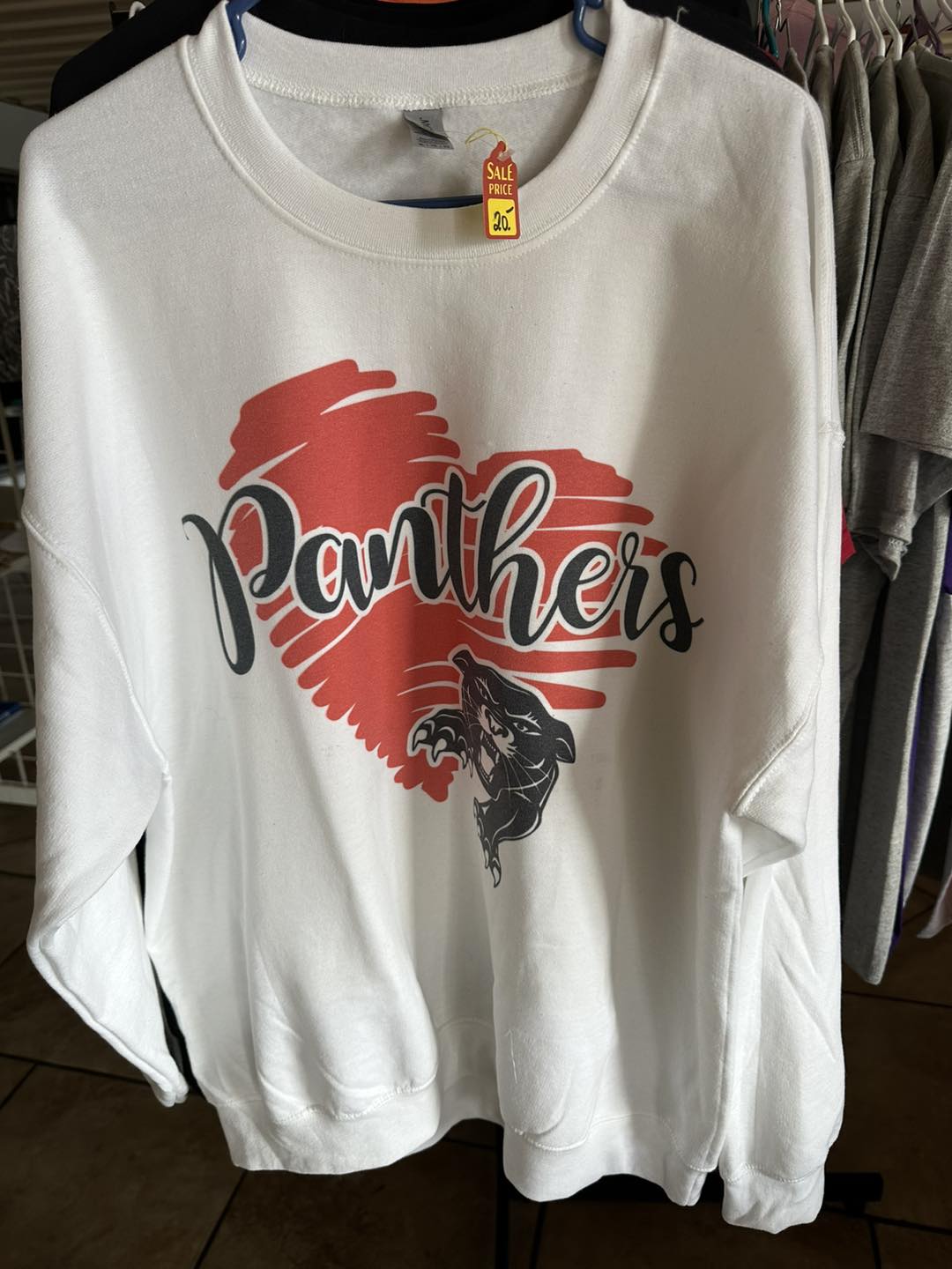 Panthers White Sweatshirt *** SALE ***